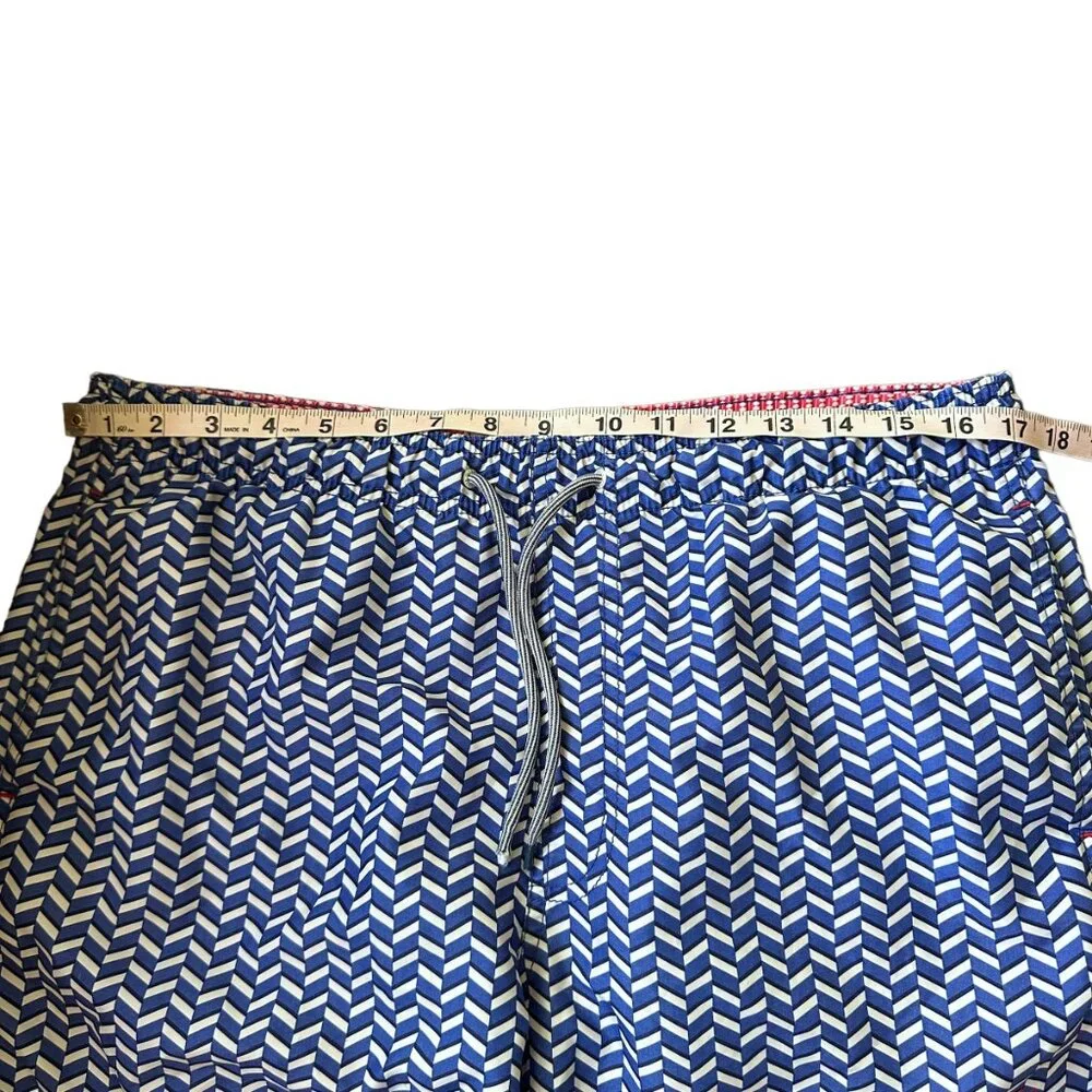 Ted Baker Blue Swim Trunks Shorts Lined Pockets Size 2 Waist 34‎